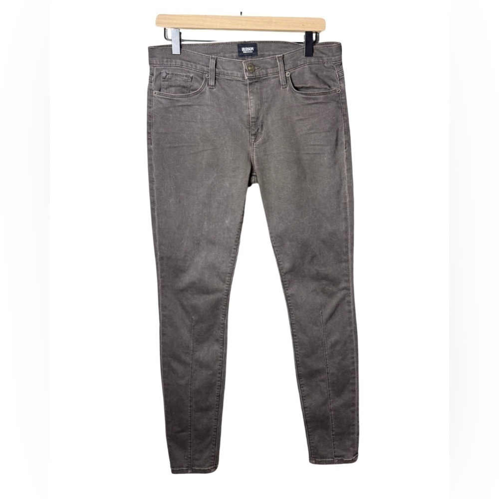 Hudson Women’s Nico Mid-Rise Super Skinny Jeans with Leg Seam Gray Brown size 29